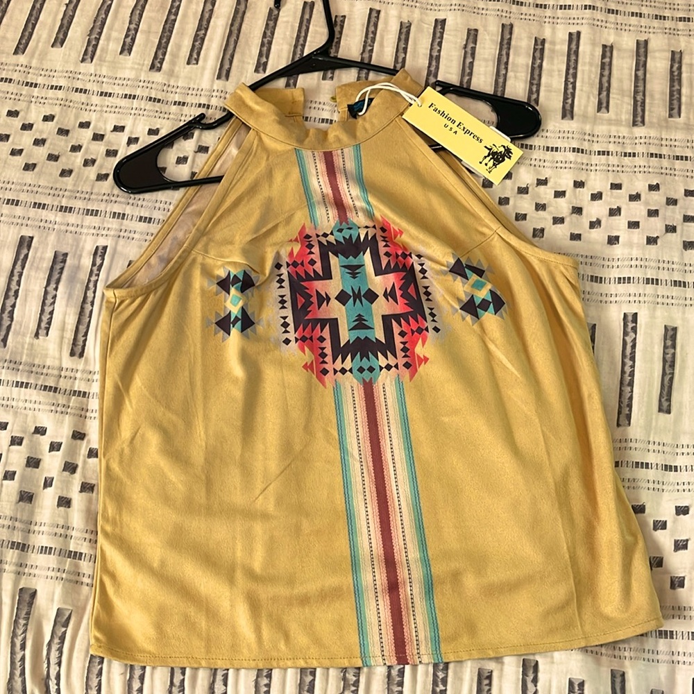 Suede Aztek Tank